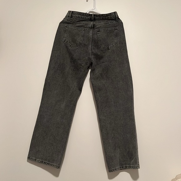 Denim Washed Up Grey Straight Leg Jeans - Picture 2 of 2